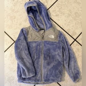 The North Face Lavender and Light Gray Fleece Jacket Size 3T